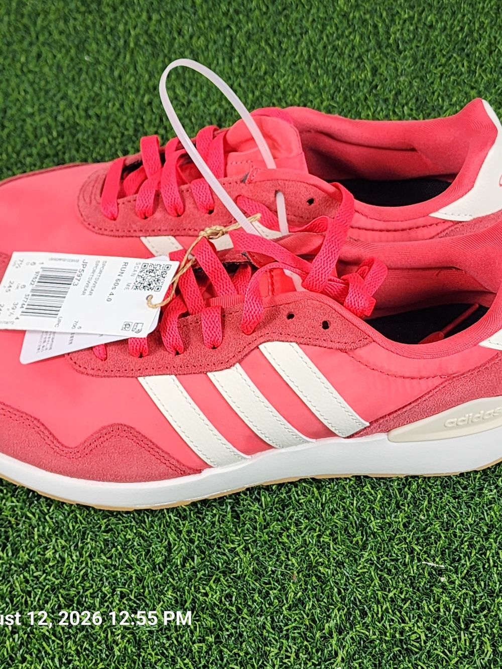 adidas Run 60's 4.0 Red and White Women's Retro Runner Sneakers